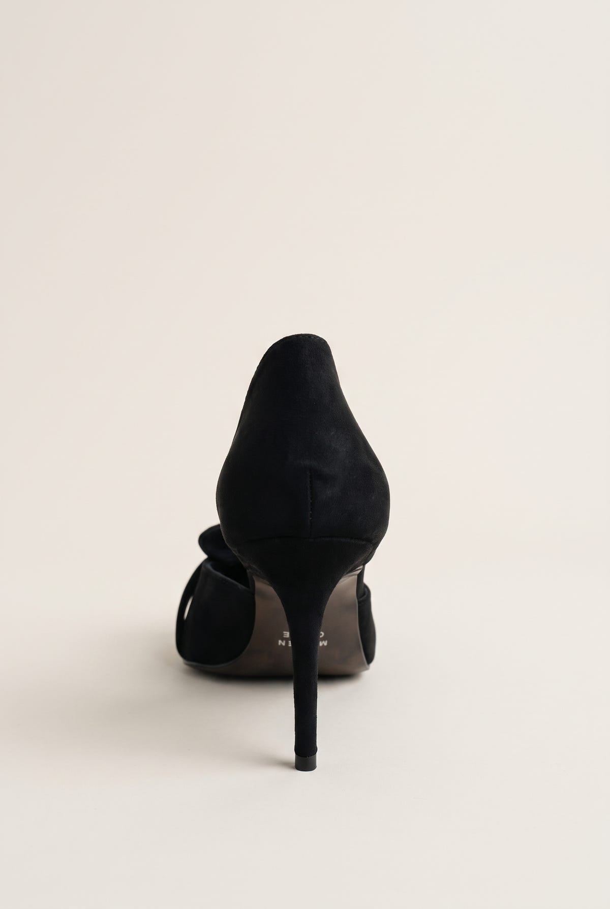 D'Orsay Pumps Buckle Strap - Black Suede