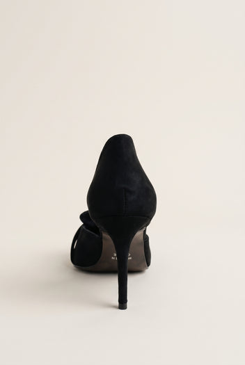 D'Orsay Pumps Buckle Strap - Black Suede