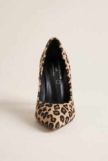 Stiletto Pumps Pointed Toe - Leopard Pony