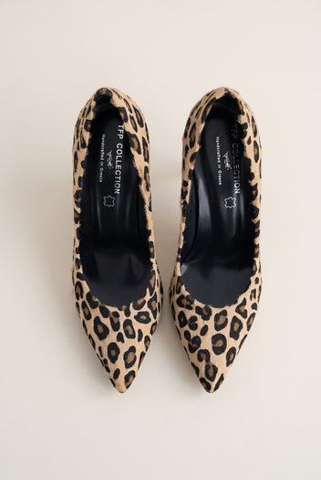 Stiletto Pumps Pointed Toe - Leopard Pony