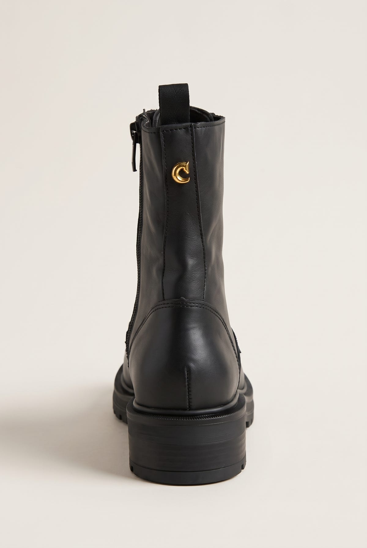 Lug Sole Combat Boots - Black Matte