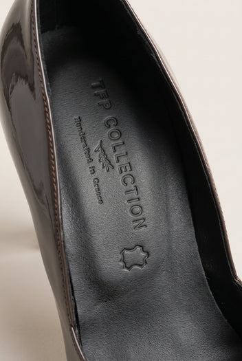 D'Orsay Pumps - Brown Patent