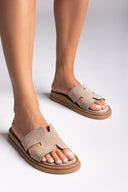 Sandalias de ante con with Cutouts - Taupe