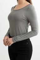 Open Back Top - Taupe