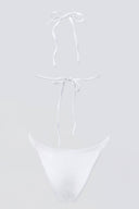 Bikini Set Perforated Top - White-Bikini Set Perforated Top - White