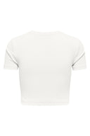 Crop top κοντομάνικο ΜΟΝΟ 15311891 - Λευκό