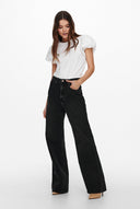 Wide Leg Jeans High Waist - Black-Wide Leg Jeans High Waist - Black