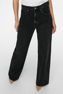 Wide Leg Jeans High Waist - Black