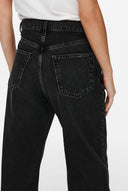 Wide Leg Jeans High Waist - Black