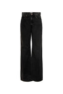 Wide Leg Jeans High Waist - Black-Wide Leg Jeans High Waist - Black