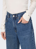 Wide Leg Jeans High Waist - Denim Blue