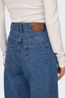 Wide Leg Jeans High Waist - Denim Blue-Wide Leg Jeans High Waist - Denim Blue