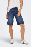 Βερμούδα τζιν ψηλόμεση ONLY 15256709 - Μπλε σκούρο