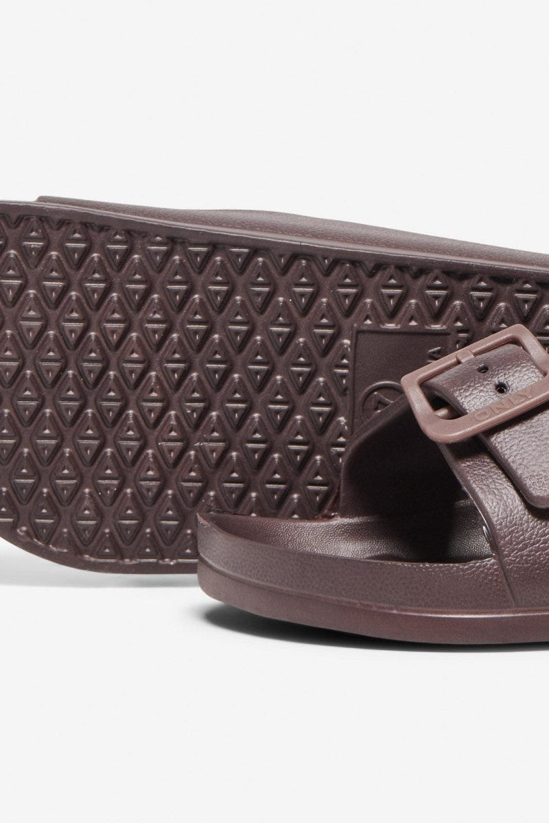 ONLY - Anatomical Insole Slides - Dark Brown Matte