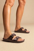 ONLY - Anatomical Insole Slides - Dark Brown Matte