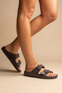 ONLY - Anatomical Insole Slides - Dark Brown Matte