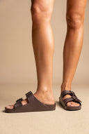 ONLY - Anatomical Insole Slides - Dark Brown Matte