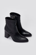 Ankle Boots Block Heel - Black Matte - thefashionproject.gr - Sixth Sens