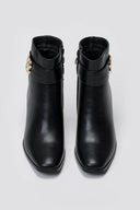 Ankle Boots High Block Heel - Black Matte - thefashionproject.gr - Ideal shoes