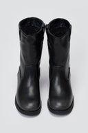 Ankle Boots Low Block Heel - Black Matte - thefashionproject.gr - Stephan