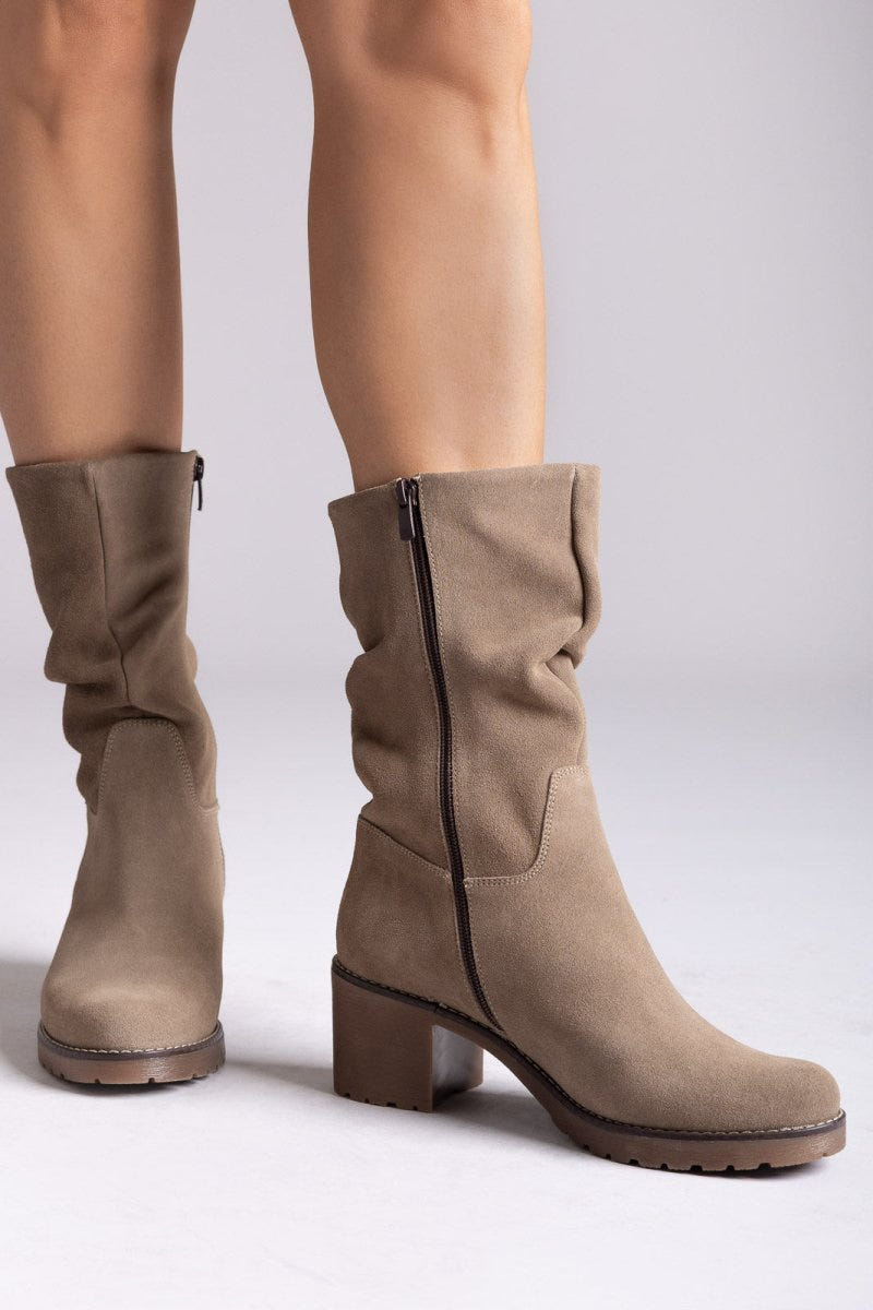 Ankle Boots Slouch RAGAZZA 0575 - Sand Suede - thefashionproject.gr - RAGAZZA