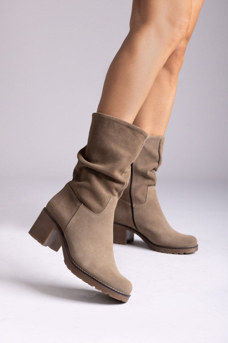 Ankle Boots Slouch RAGAZZA 0575 - Sand Suede - thefashionproject.gr - RAGAZZA