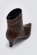 Ankle Boots Snake Print TFP - Brown Snake Print - thefashionproject.gr - TFP