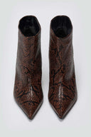 Ankle Boots Snake Print TFP - Brown Snake Print - thefashionproject.gr - TFP