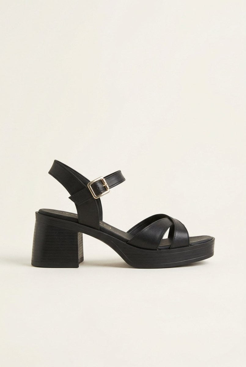 TFP - Ankle Strap Sandals - Black Matte