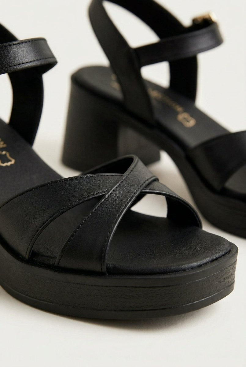 TFP - Ankle Strap Sandals - Black Matte
