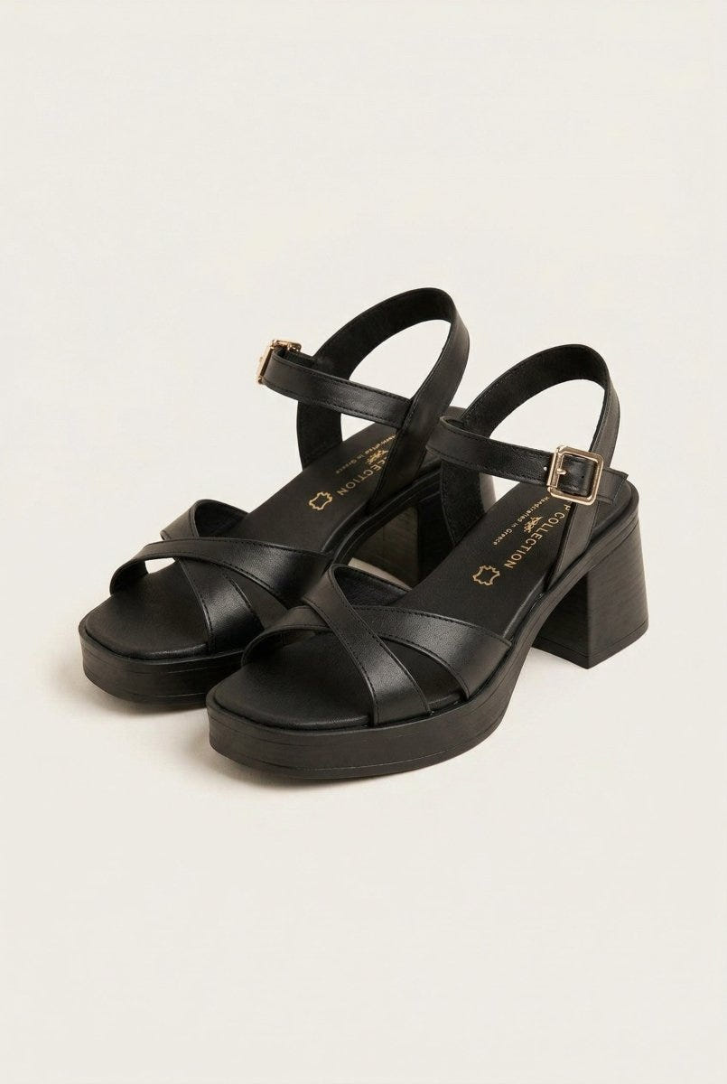 TFP - Ankle Strap Sandals - Black Matte