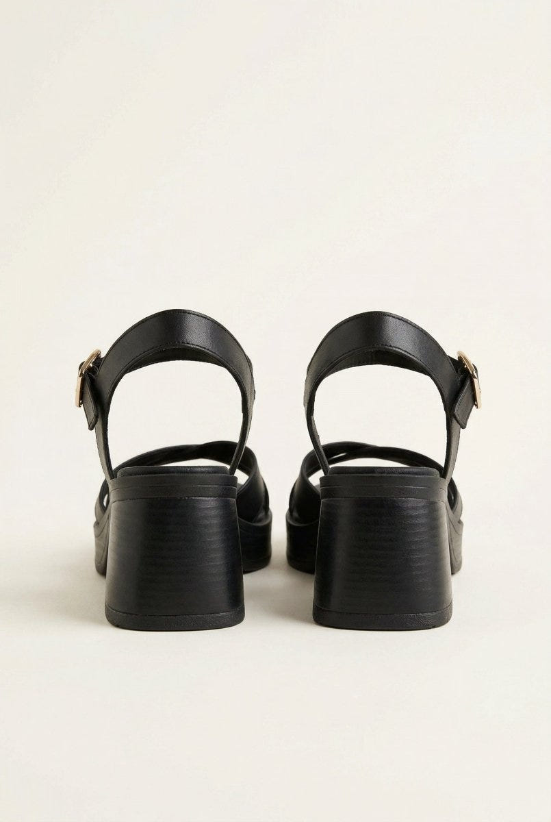 TFP - Ankle Strap Sandals - Black Matte
