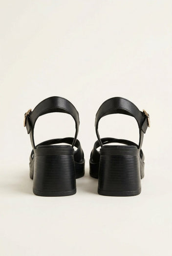 TFP - Ankle Strap Sandals - Black Matte