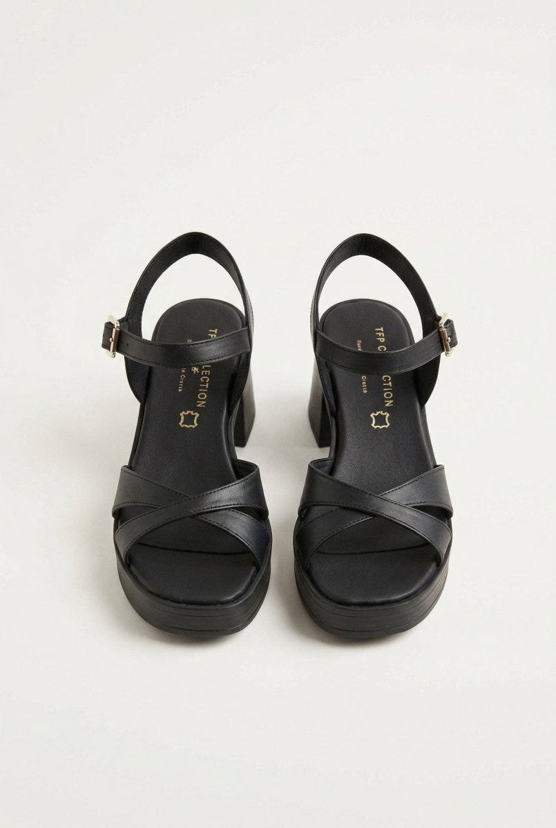 TFP - Ankle Strap Sandals - Black Matte