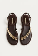 CORINA - Ankle Strap Sandals - Brown Matte