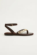 CORINA - Ankle Strap Sandals - Brown Matte