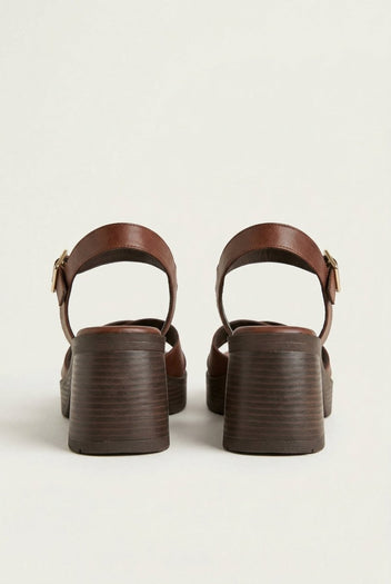 TFP - Ankle Strap Sandals - Brown Matte