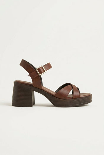 TFP - Ankle Strap Sandals - Brown Matte