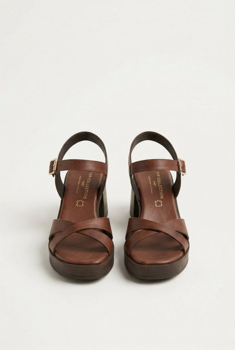 TFP - Ankle Strap Sandals - Brown Matte