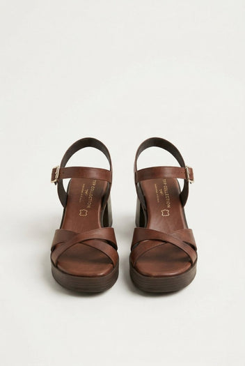 TFP - Ankle Strap Sandals - Brown Matte