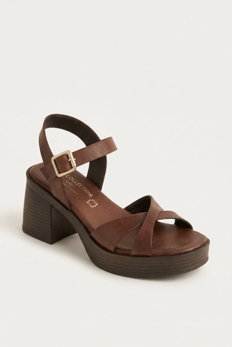 TFP - Ankle Strap Sandals - Brown Matte