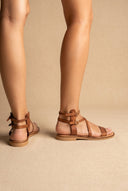 IRIS - Ankle Strap Sandals Double Buckle - Tan Matte