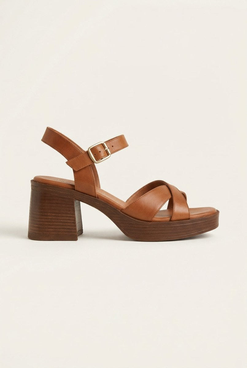 TFP - Ankle Strap Sandals - Tan Matte