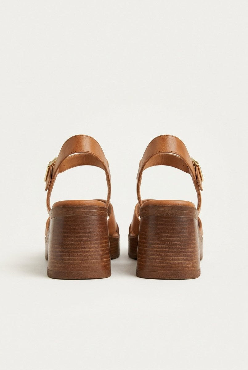 TFP - Ankle Strap Sandals - Tan Matte