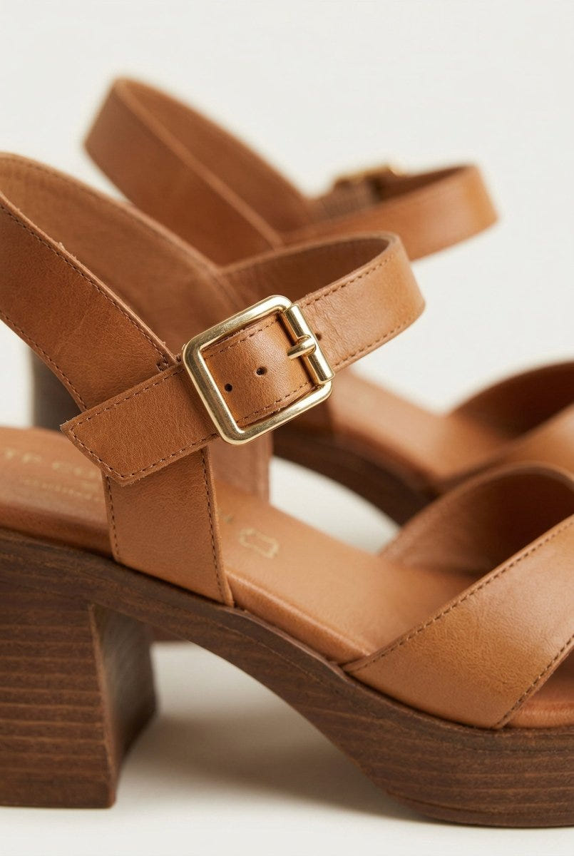 TFP - Ankle Strap Sandals - Tan Matte