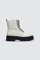 Αρβυλάκια chunky λουστρίνι - Λευκό - thefashionproject.gr - The Fashion Project