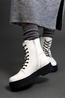 Αρβυλάκια chunky λουστρίνι - Λευκό - thefashionproject.gr - The Fashion Project