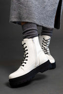 Αρβυλάκια chunky λουστρίνι - Λευκό - thefashionproject.gr - The Fashion Project