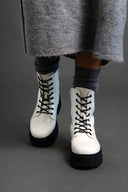 Αρβυλάκια chunky λουστρίνι - Λευκό - thefashionproject.gr - The Fashion Project