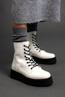 Αρβυλάκια chunky λουστρίνι - Λευκό - thefashionproject.gr - The Fashion Project